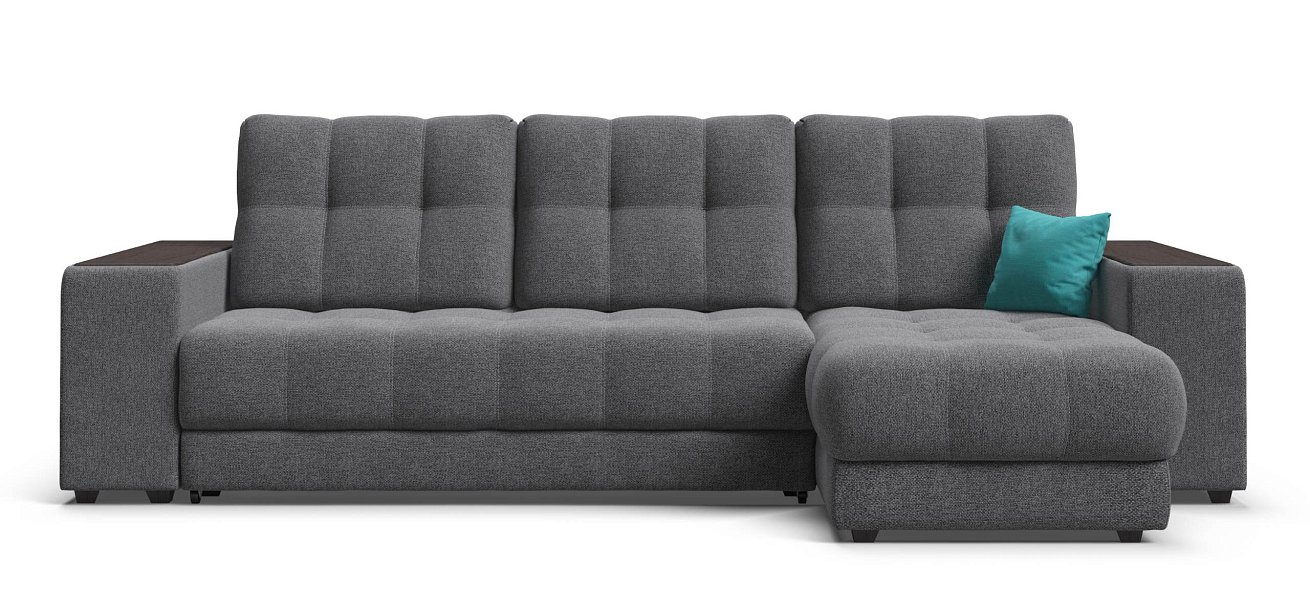 Угловой диван Босс ХЛ Рогожка Мальмо серый