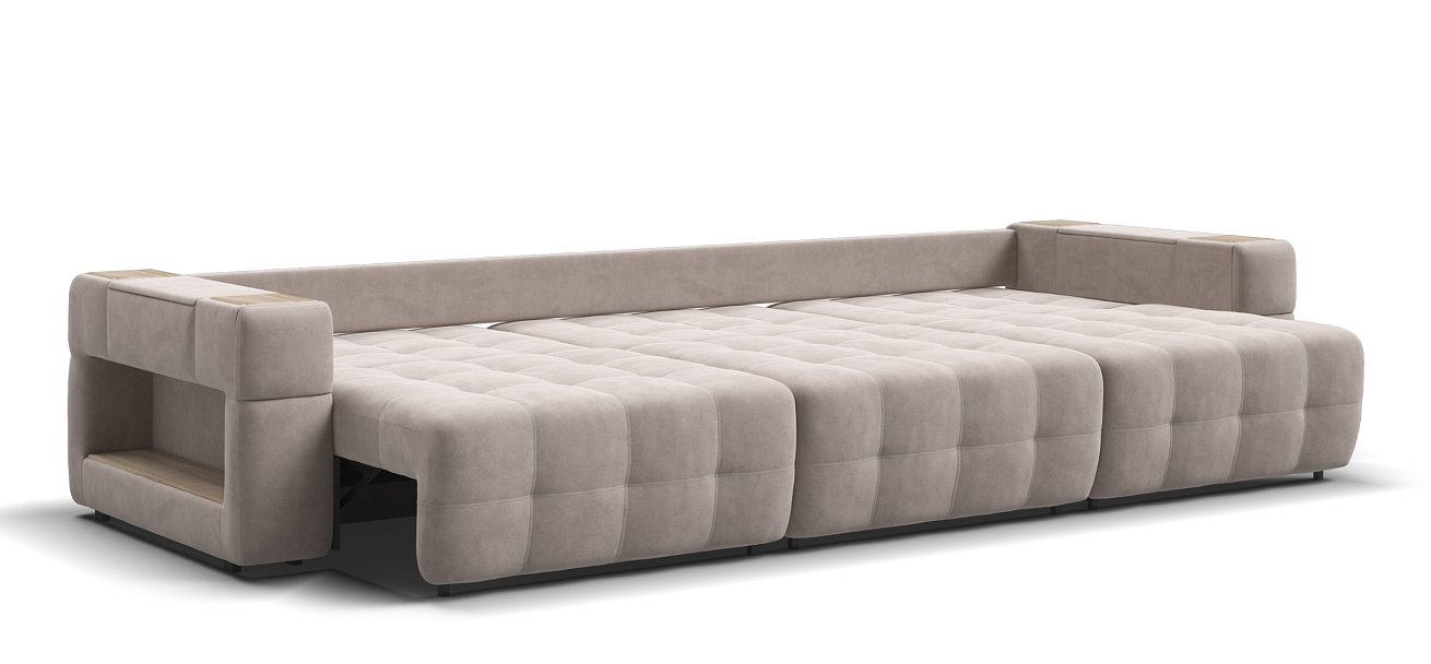 Диван Босс ХО Макс велюр Монолит латте / Снежная Сонома