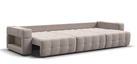 Диван Босс ХО Макс велюр Монолит латте / Снежная Сонома 3