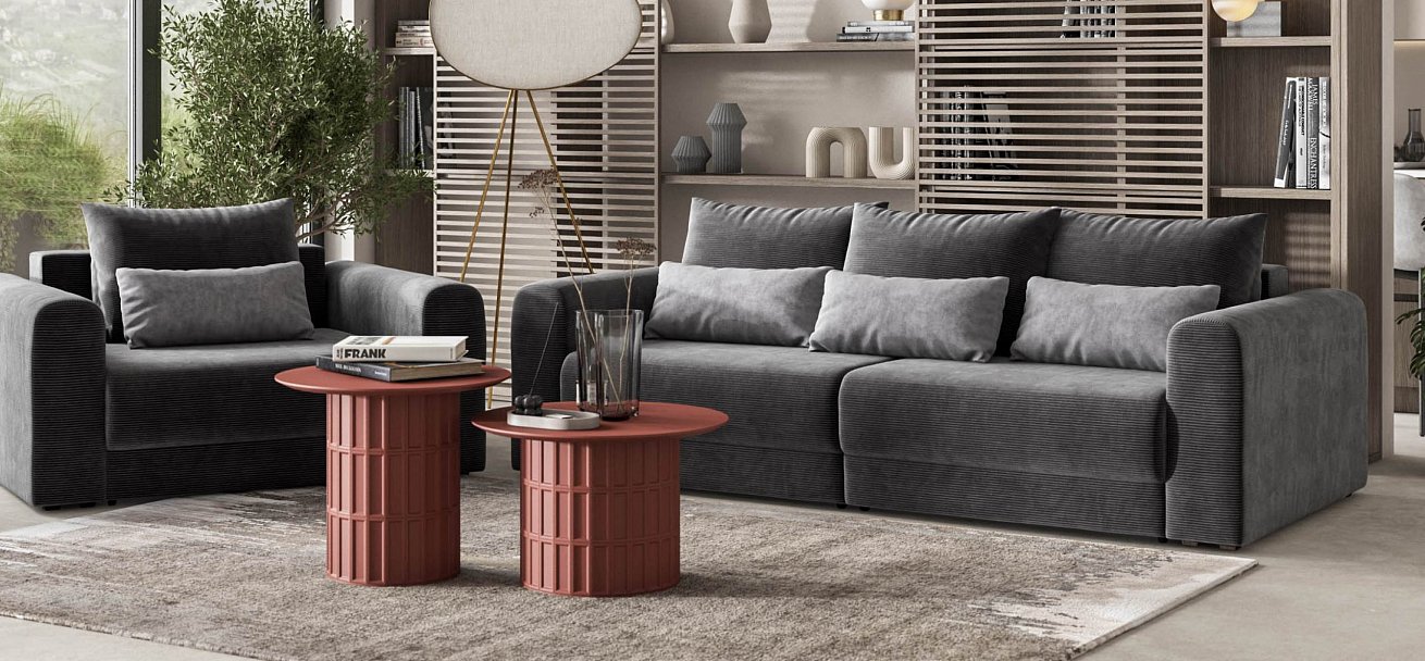 Модульный диван Ричмонд Модуль Вельвет Корд графит