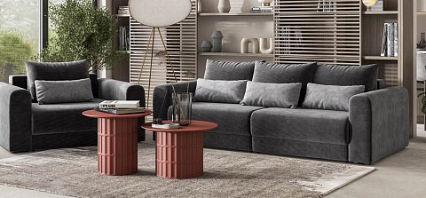 Модульный диван Ричмонд Модуль Вельвет Корд графит 2