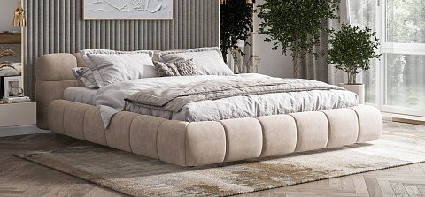 Босс Дрим Кровать+ПМ 180*200 велюр Монолит латте 2