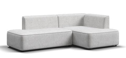 Угловой диван правый Кинг Твин Шенилл Клауд крем 3