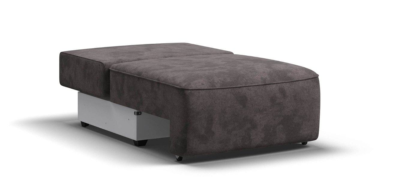 Кинг Модуль спальное место велюр Алькантара серый