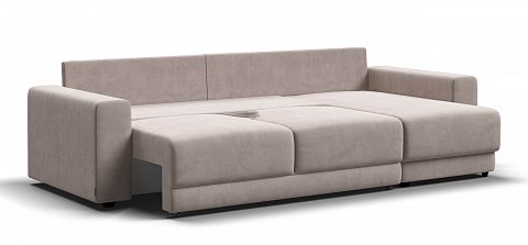 Угловой диван Босс Прайм ХЛ велюр Монолит латте 3