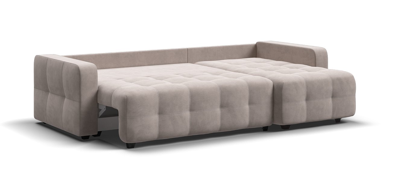 Угловой диван Денди велюр Монолит латте