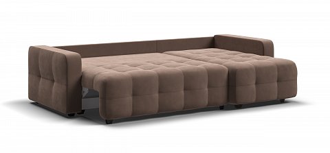 Угловой диван Денди велюр Монолит мокко 3
