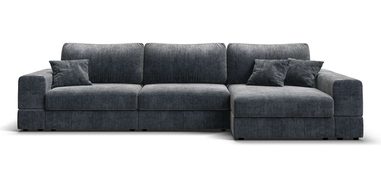 Угловой диван-кровать Босс Модуль ХЛ Шенилл Глосс карбон