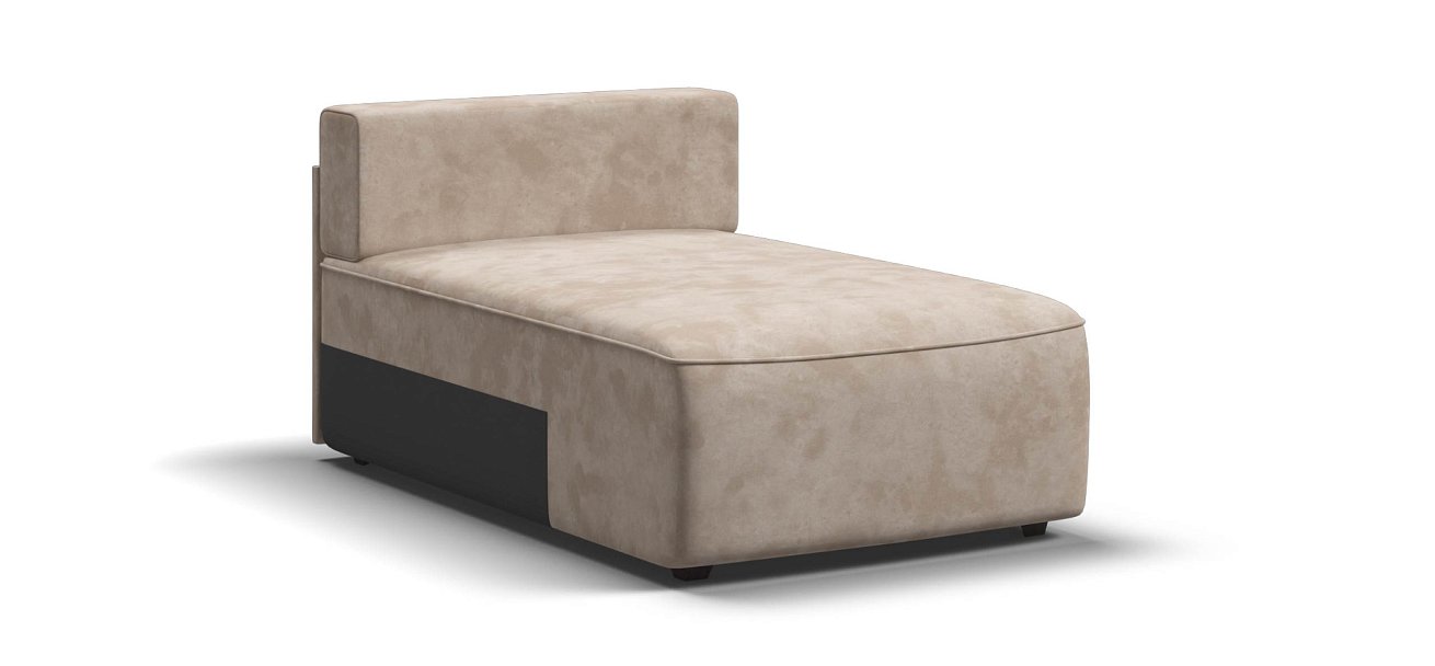 Кинг Модуль оттоманка велюр Алькантара пепел