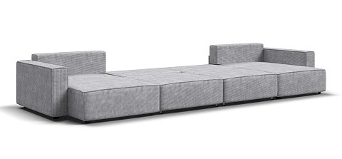 П-образный диван Босс Софт Модуль Вельвет Корд серый 3