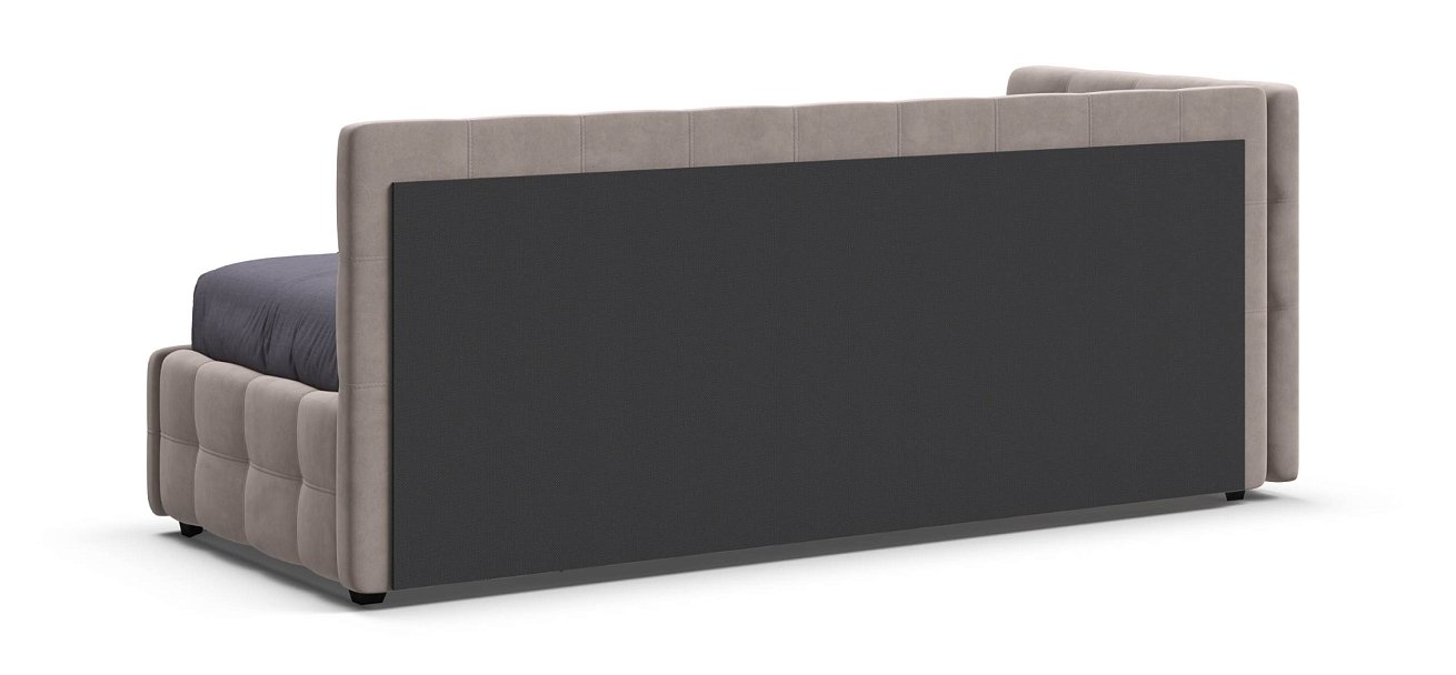 Босс Мини Кровать+ПМ 90*200 велюр Монолит латте