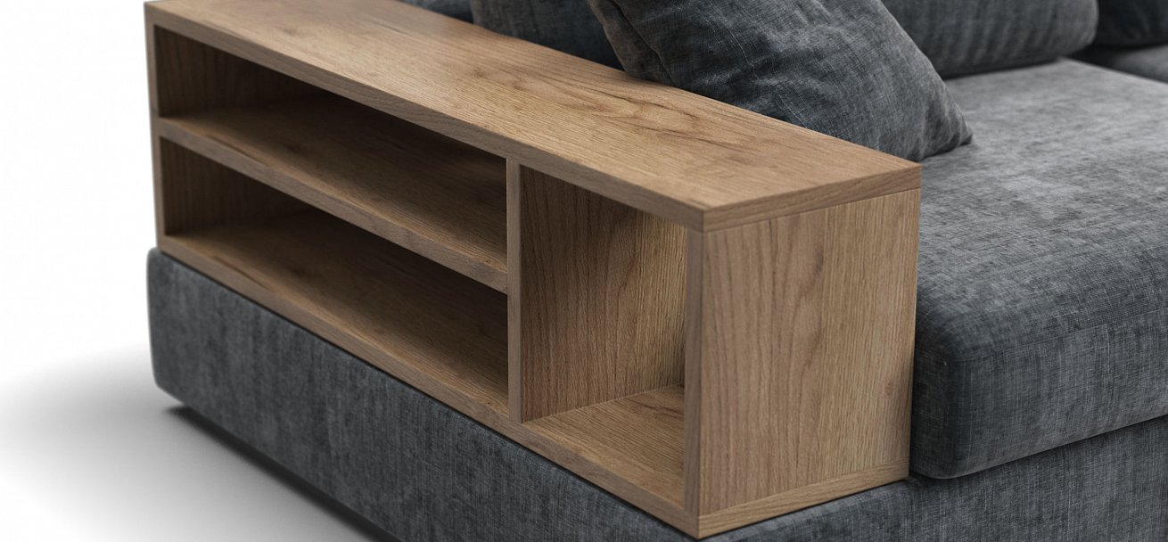 Диван-кровать Босс Модуль Макс Шенилл Глосс карбон