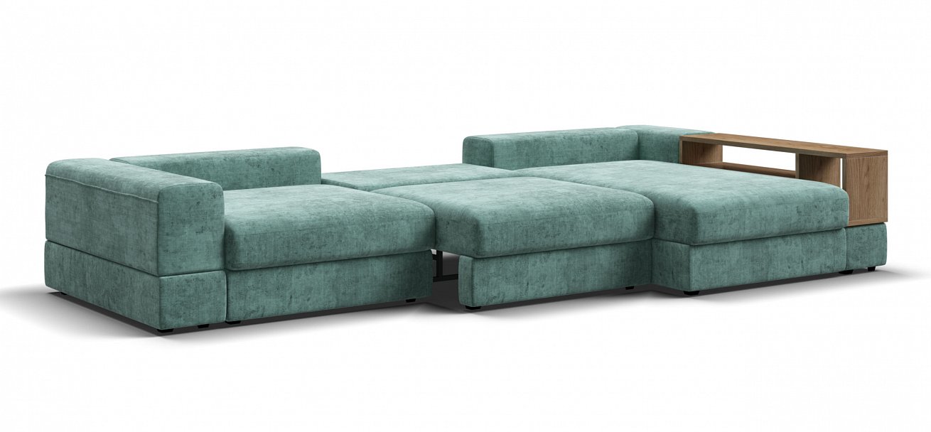 Угловой диван-кровать Босс Модуль ХЛ Шенилл Глосс минт