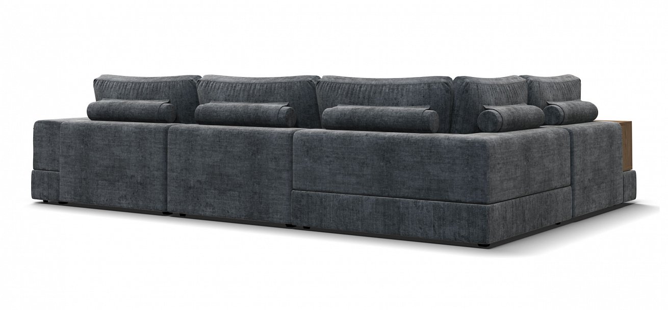 П-образный диван-кровать Босс Модуль Шенилл Глосс карбон