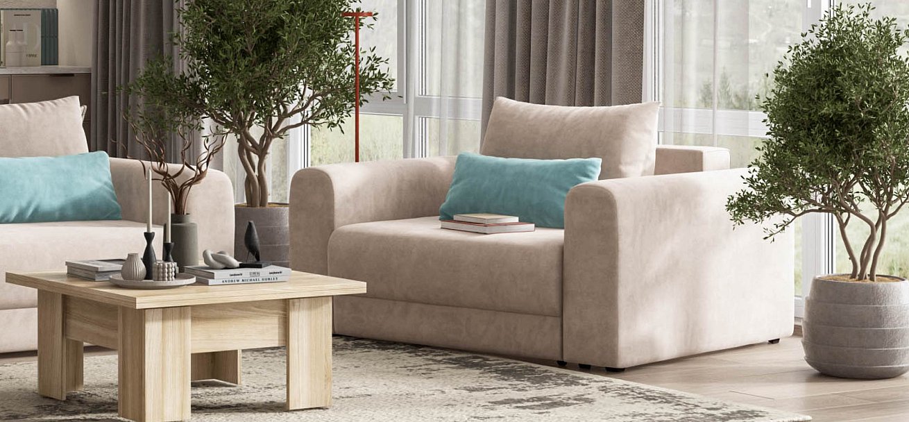 Ричмонд Модуль подлокотник 2 шт. велюр Монолит латте