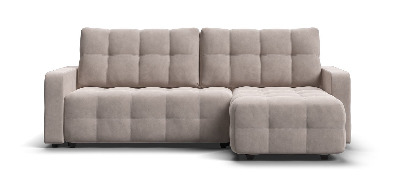 Угловой диван Денди велюр Монолит латте