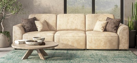 Диван Кинг Модуль Макс велюр Алькантара пепел 2