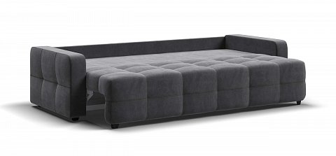 Диван Денди велюр Монолит серый 3