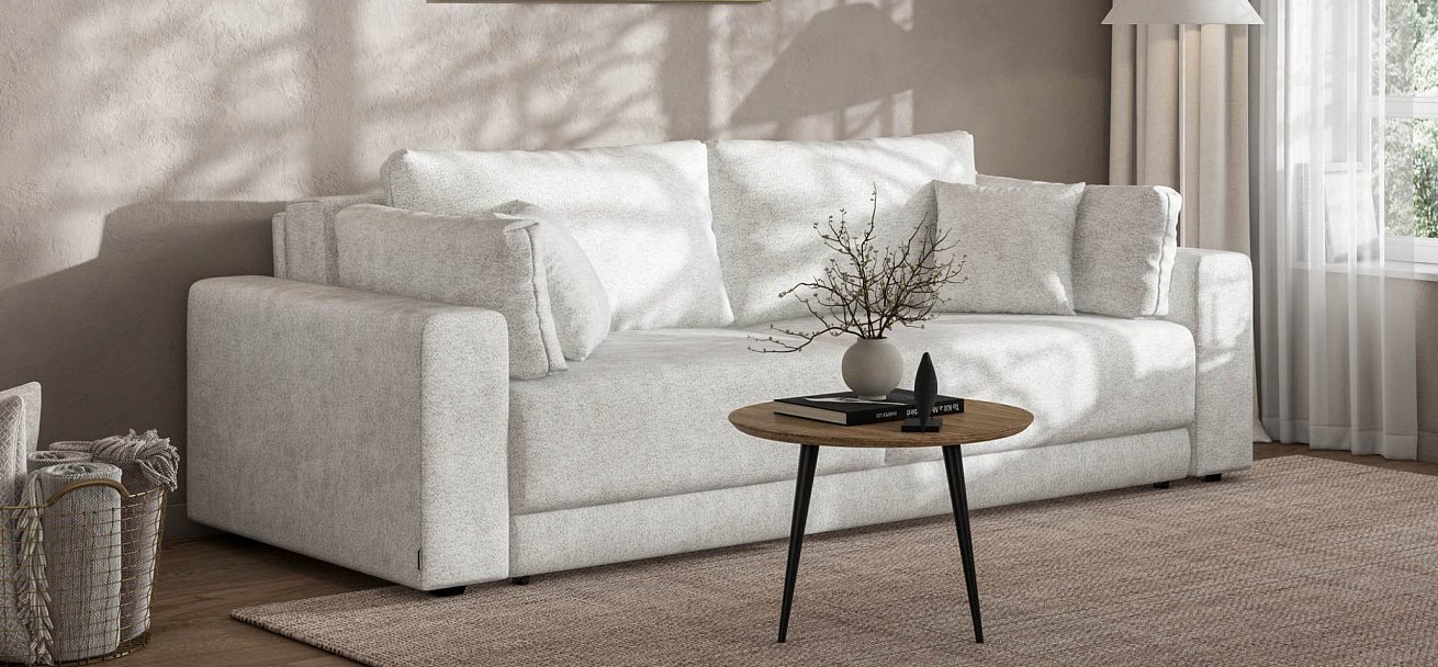 Диван Босс Прайм Шенилл Клауд крем