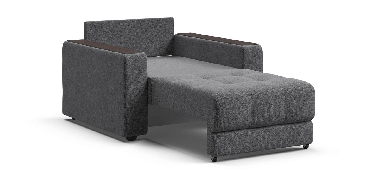 Босс кресло-кровать Рогожка Мальмо серый