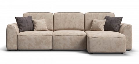 Угловой диван Кинг велюр Алькантара пепел 1