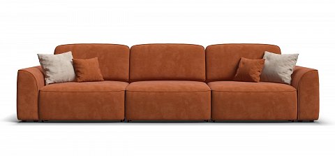 Диван Кинг Макс велюр Алькантара оранж 1