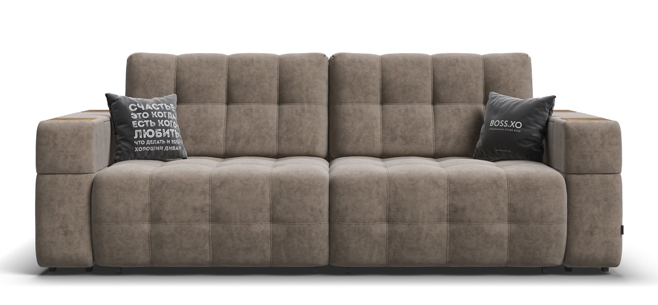 Диван Босс ХО велюр Роял тауп / Дымчатый Крафт