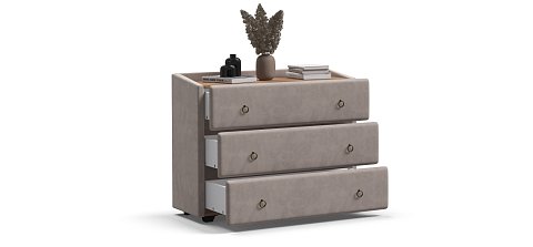 Комод Босс Классик велюр Монолит латте, Орех селект 3