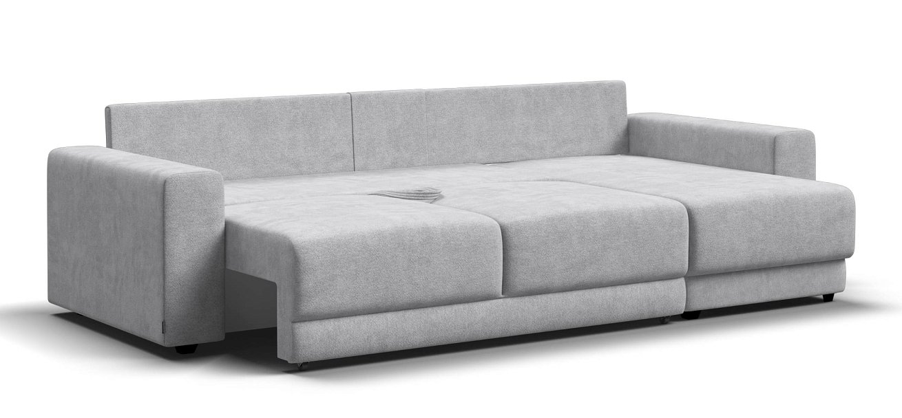 Угловой диван Босс Прайм ХЛ Шенилл Клауд серый