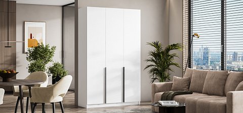 Рим 135 шкаф распашной 3Д 01 Белый 2