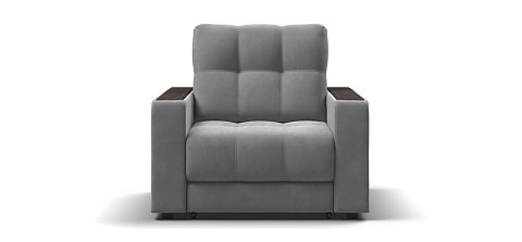 Босс кресло-кровать велюр Монолит сталь 1