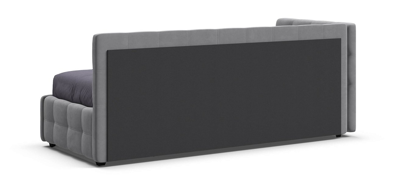 Босс Мини Кровать+ПМ 90*200 велюр Монолит сталь