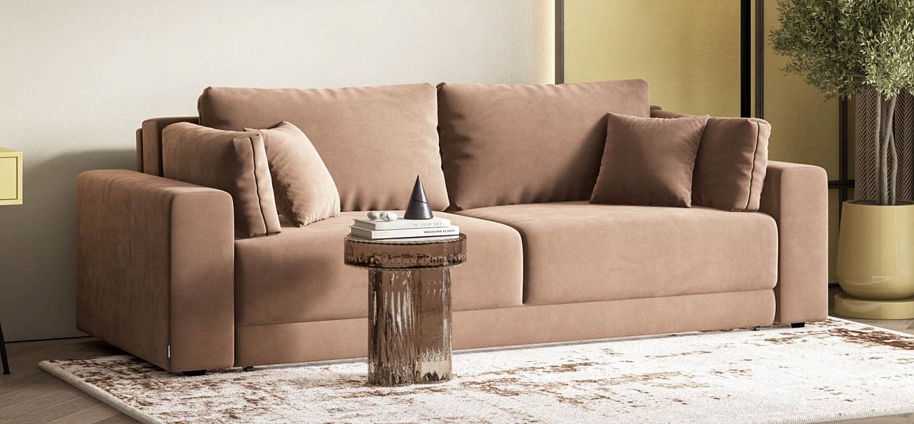 Диван Босс Прайм велюр Монолит мокко