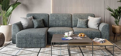 Угловой диван Кинг Шенилл Смарт серый 2