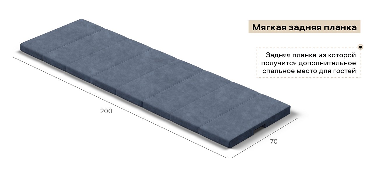 Диван Босс ХО велюр Роял синий  / Камень