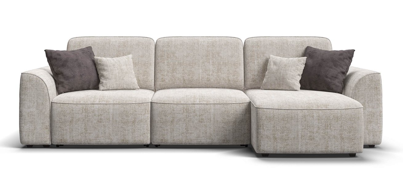 Угловой диван Кинг Шенилл Смарт кварц