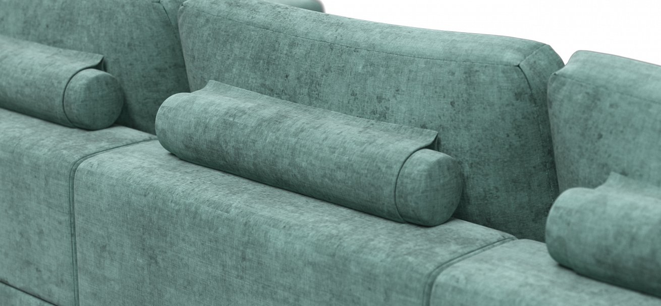 Угловой диван-кровать Босс Модуль ХЛ Шенилл Глосс минт