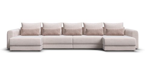 Модульный п-образный диван Ричмонд Модуль Вельвет Корд бежевый 1