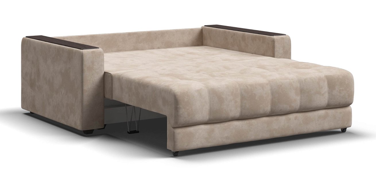 Диван Босс двухместный велюр Алькантара пепел