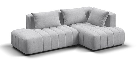 Угловой диван правый Босс Твин Шенилл Клауд серый