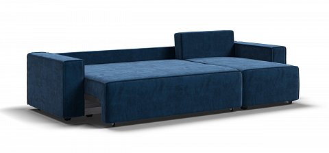 Угловой диван Норд велюр Монолит синий 3