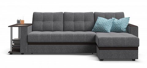 Угловой диван Атланта Люкс Рогожка Мальмо серый 1