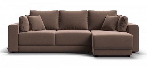 Угловой диван Босс Прайм ХЛ велюр Монолит мокко 1