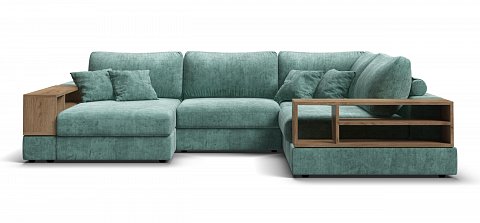 П-образный диван-кровать Босс Модуль Шенилл Глосс минт 2