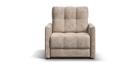 Босс Лофт кресло-кровать велюр Алькантара пепел 1