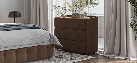 Комод Босс Классик велюр Монолит мокко, Орех селект 2