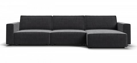 Угловой диван Босс Софт Модуль Макс Вельвет Корд графит 2