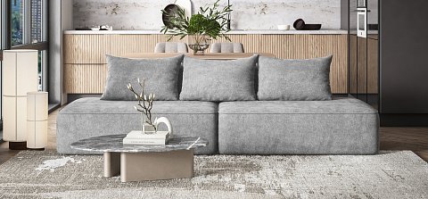 Диван Кинг Твин Шенилл Клауд графит 2