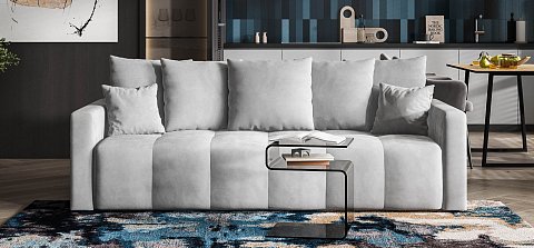 Диван Босс Тренд велюр Монолит сталь 2