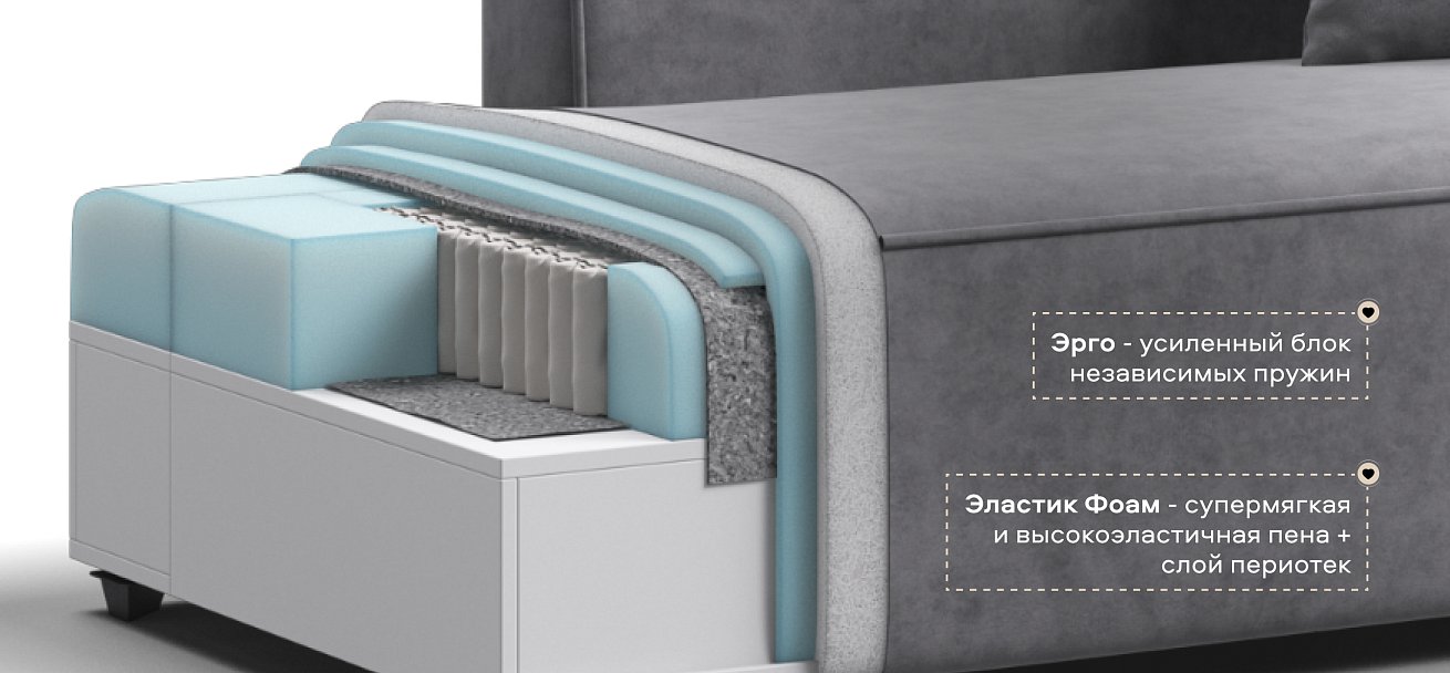 Диван Кинг Твин велюр Роял агат